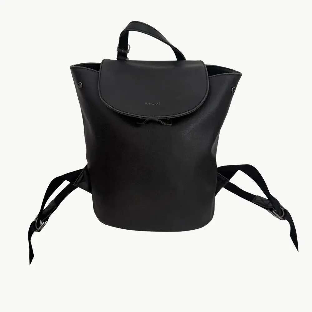 Matt & Nat Soho Black Vegan Leather Backpack Vintage Collection